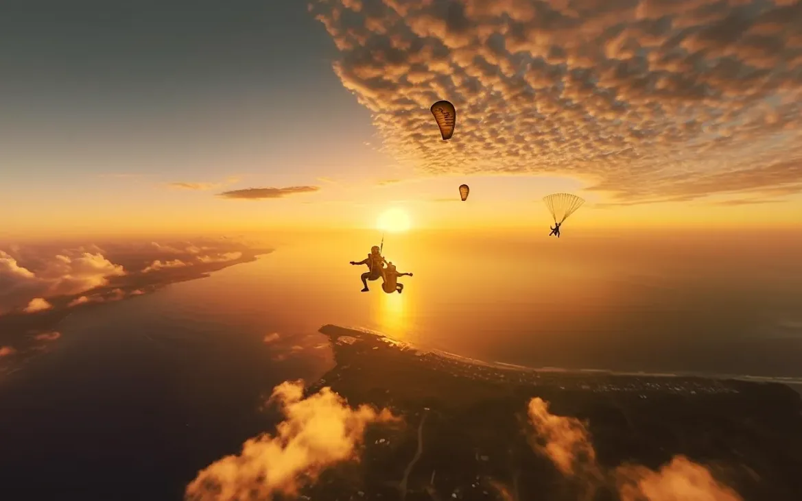 Galeri skydiving Bali 2